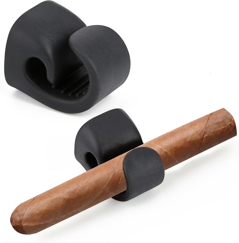 AQKILO Magnetic Cigar Holder for Golf Carts, Compact Portable Cigar Clip for Holding Lit Cigars, Elevate Your Golf Experience with Class and Style, Black - Image 2